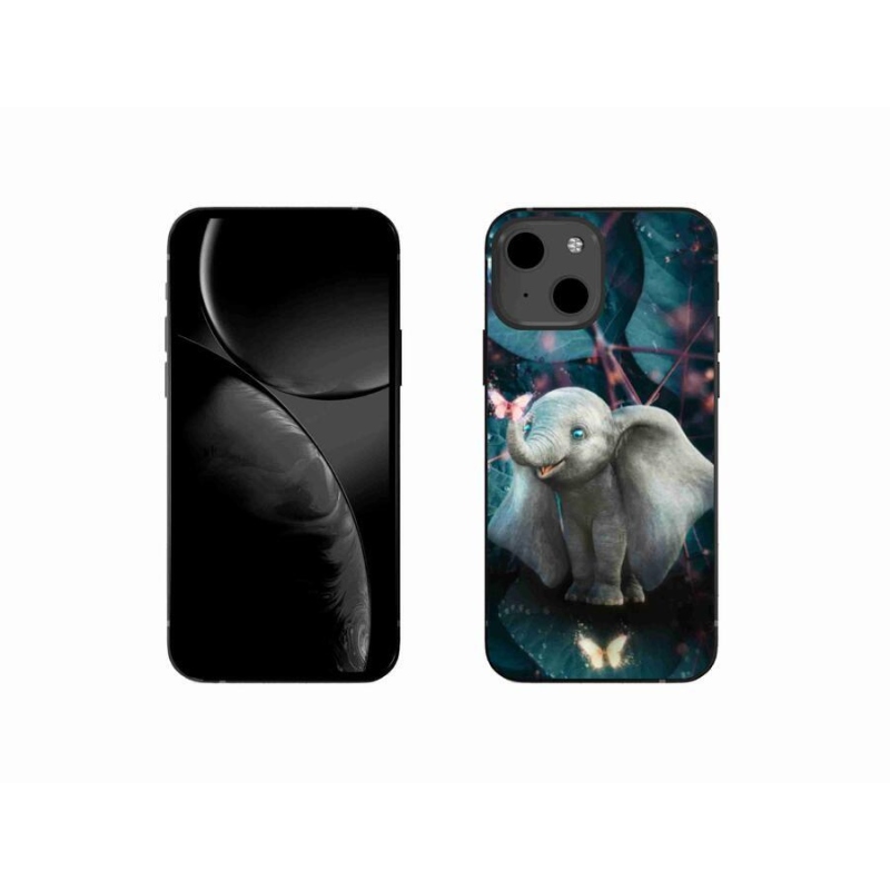 Gelový kryt mmCase na mobil iPhone 13 mini 5.4 - roztomilý slon
