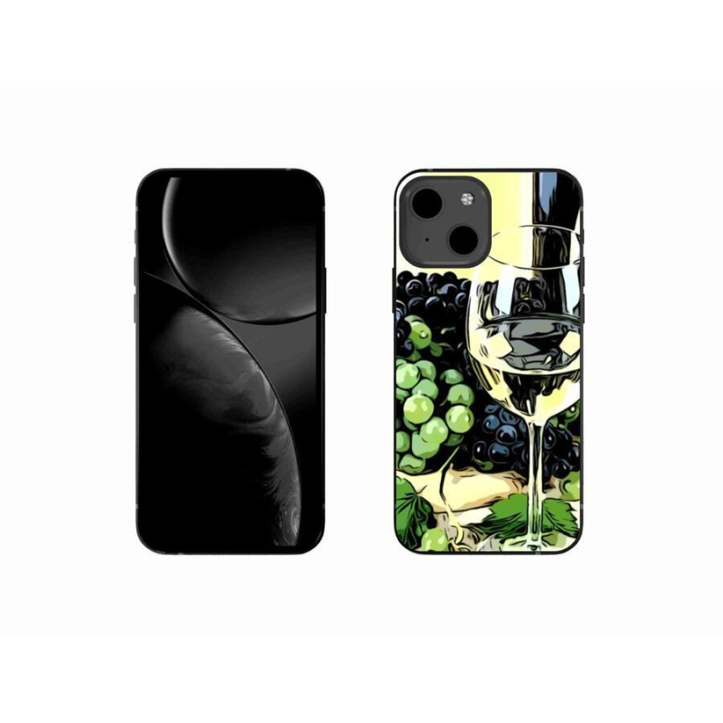 Gelový kryt mmCase na mobil iPhone 13 mini 5.4 - sklenka vína