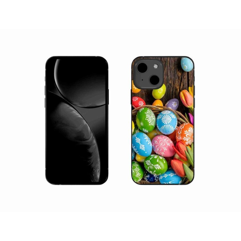Gelový kryt mmCase na mobil iPhone 13 mini 5.4 - velikonoční vajíčka