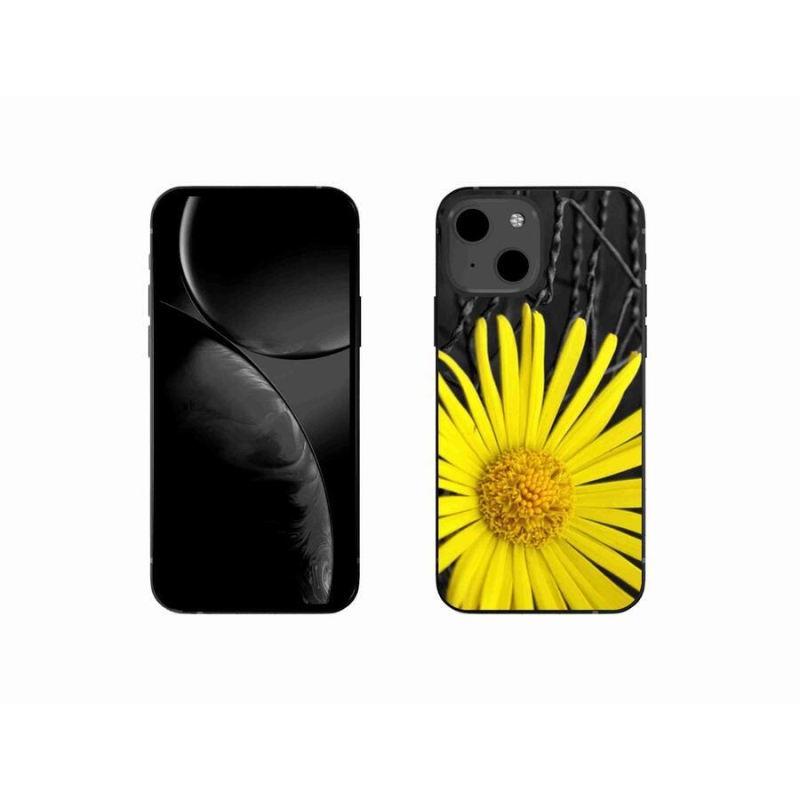 Gelový kryt mmCase na mobil iPhone 13 mini 5.4 - žlutá květina