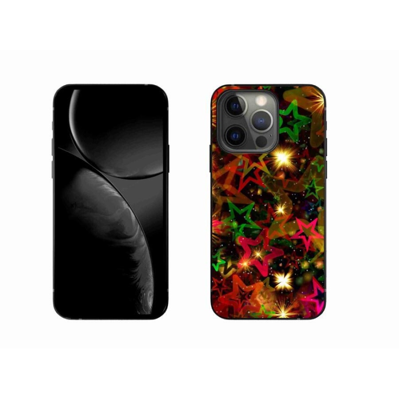 Gelový kryt mmCase na mobil iPhone 13 Pro 6.1 - barevné hvězdičky