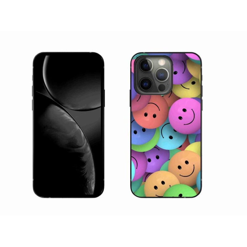 Gelový kryt mmCase na mobil iPhone 13 Pro 6.1 - barevní smajlíci