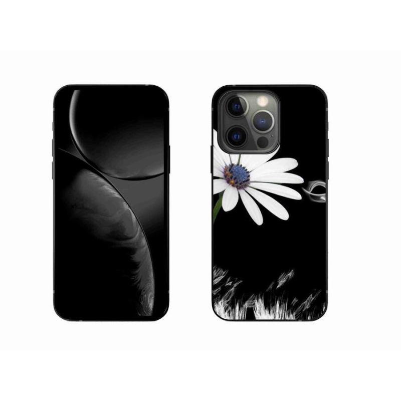 Gelový kryt mmCase na mobil iPhone 13 Pro 6.1 - bílá květina