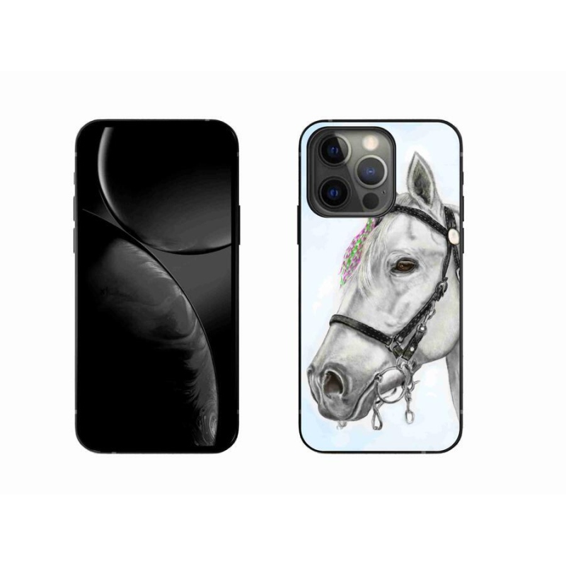 Gelový kryt mmCase na mobil iPhone 13 Pro 6.1 - bílý kůň 1