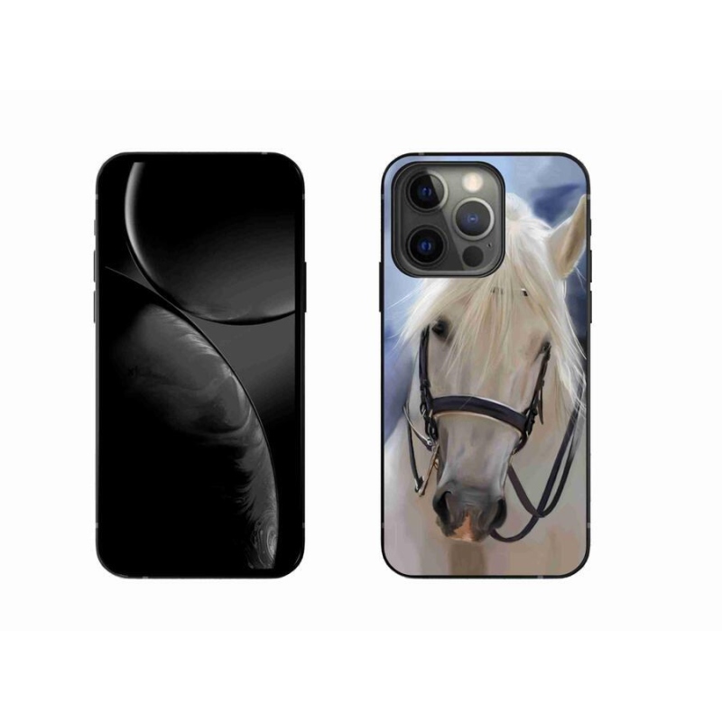 Gelový kryt mmCase na mobil iPhone 13 Pro 6.1 - bílý kůň
