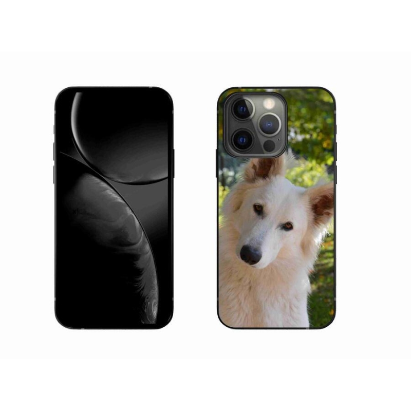 Gelový kryt mmCase na mobil iPhone 13 Pro 6.1 - bílý švýcarský ovčák 1