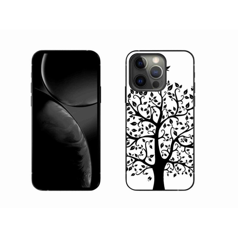 Gelový kryt mmCase na mobil iPhone 13 Pro 6.1 - černobílý strom