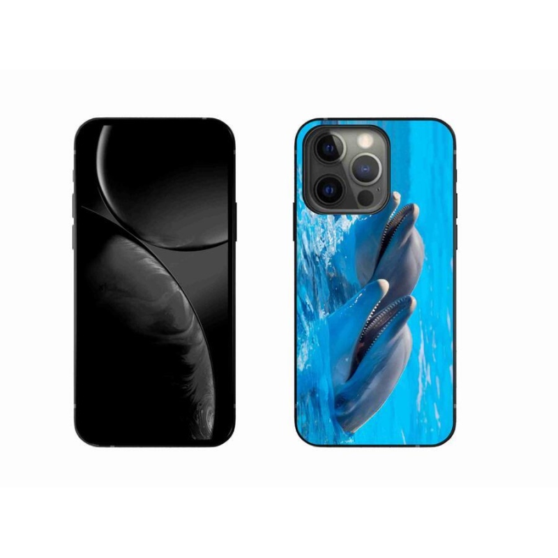 Gelový kryt mmCase na mobil iPhone 13 Pro 6.1 - delfíni