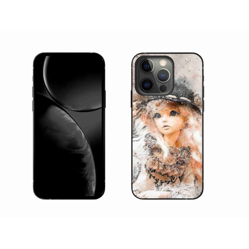 Gelový kryt mmCase na mobil iPhone 13 Pro 6.1 - holčička s kloboukem