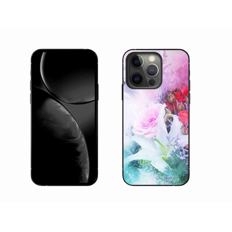 Gelový kryt mmCase na mobil iPhone 13 Pro 6.1 - květiny 4