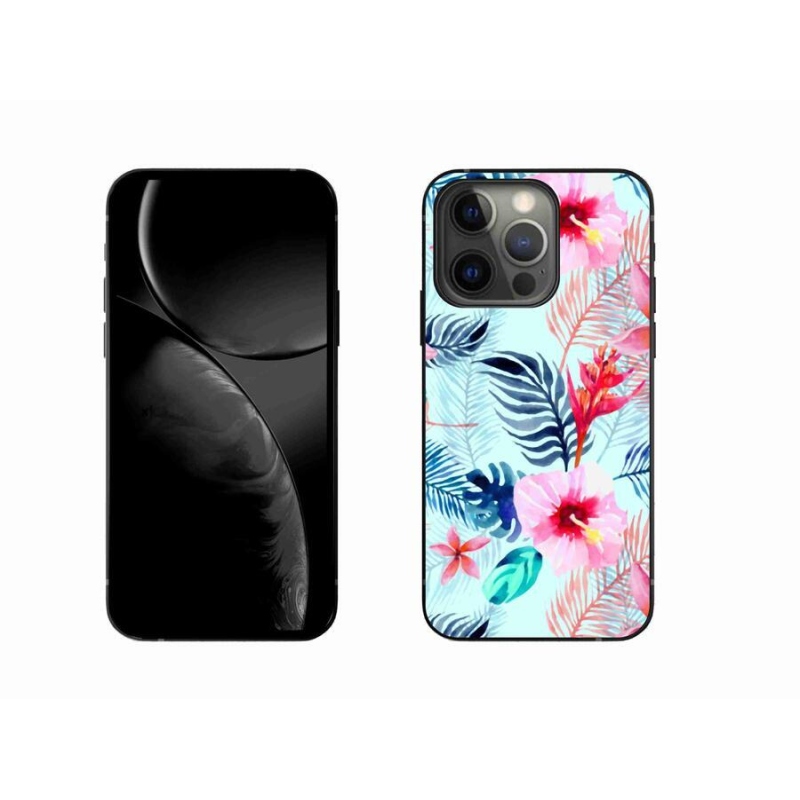 Gelový kryt mmCase na mobil iPhone 13 Pro 6.1 - květiny