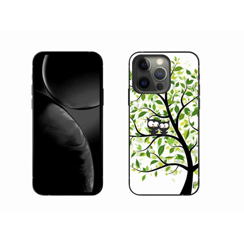Gelový kryt mmCase na mobil iPhone 13 Pro 6.1 - sovičky na stromě