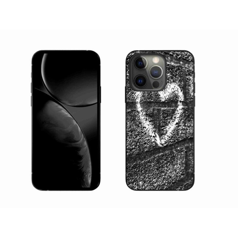 Gelový kryt mmCase na mobil iPhone 13 Pro 6.1 - srdce na zdi
