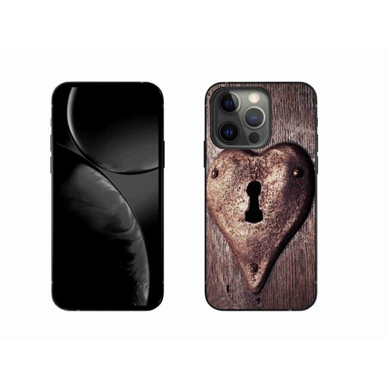 Gelový kryt mmCase na mobil iPhone 13 Pro 6.1 - zámek ve tvaru srdce