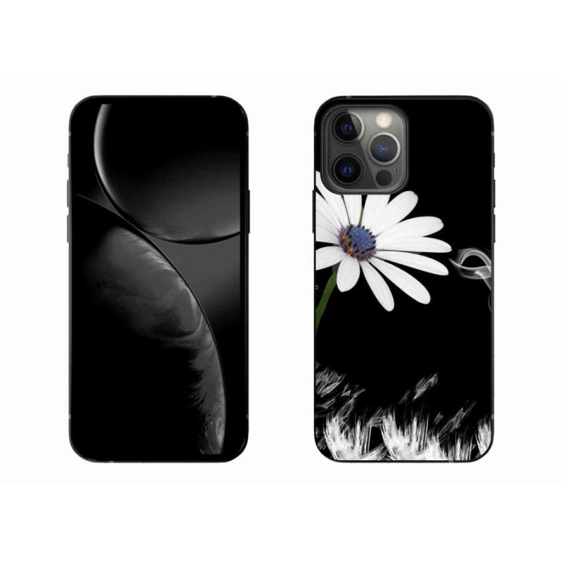 Gelový kryt mmCase na mobil iPhone 13 Pro Max 6.7 - bílá květina