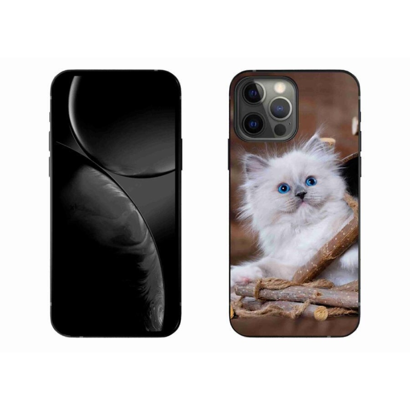 Gelový kryt mmCase na mobil iPhone 13 Pro Max 6.7 - bílé kotě