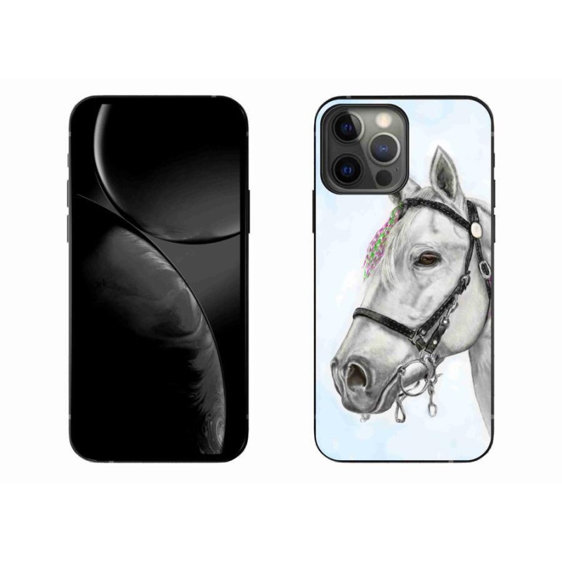 Gelový kryt mmCase na mobil iPhone 13 Pro Max 6.7 - bílý kůň 1