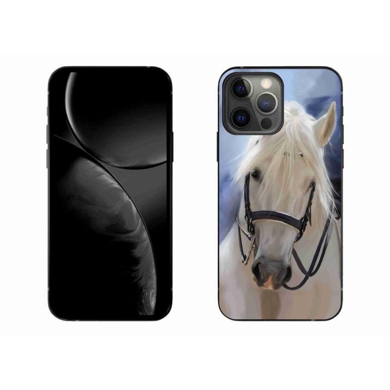 Gelový kryt mmCase na mobil iPhone 13 Pro Max 6.7 - bílý kůň