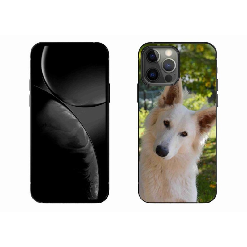 Gelový kryt mmCase na mobil iPhone 13 Pro Max 6.7 - bílý švýcarský ovčák 1