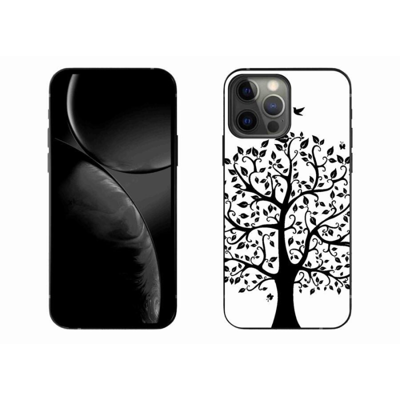 Gelový kryt mmCase na mobil iPhone 13 Pro Max 6.7 - černobílý strom