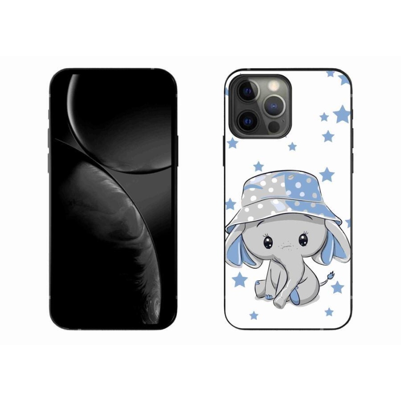 Gelový kryt mmCase na mobil iPhone 13 Pro Max 6.7 - modrý slon