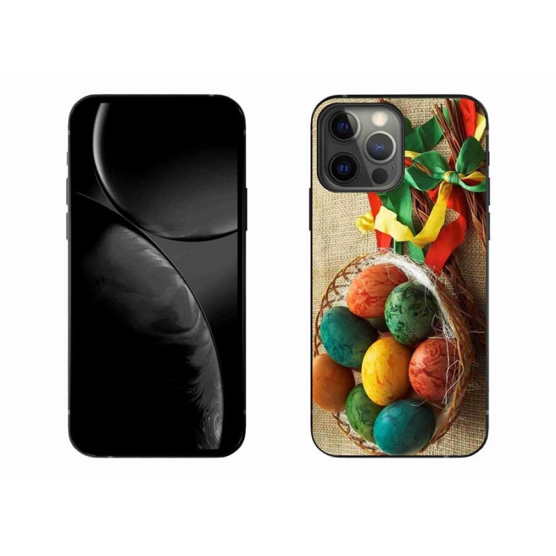 Gelový kryt mmCase na mobil iPhone 13 Pro Max 6.7 - pomlázky a vajíčka