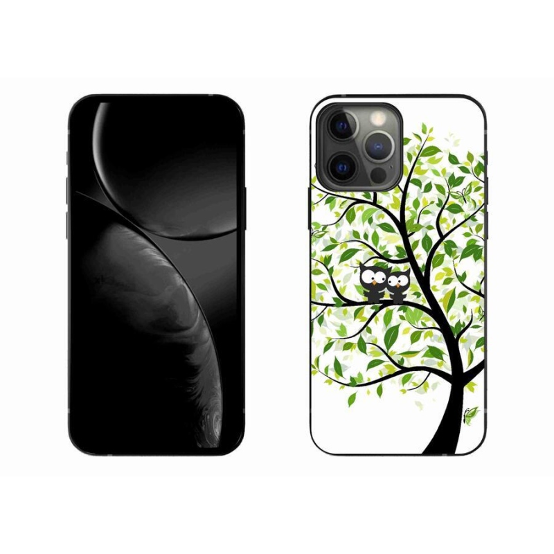 Gelový kryt mmCase na mobil iPhone 13 Pro Max 6.7 - sovičky na stromě