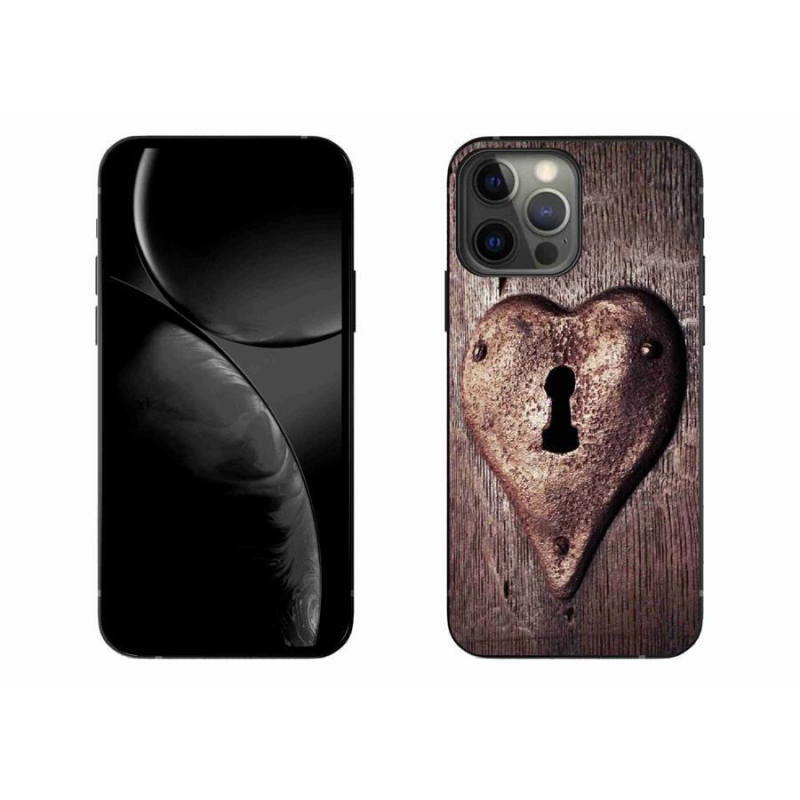 Gelový kryt mmCase na mobil iPhone 13 Pro Max 6.7 - zámek ve tvaru srdce