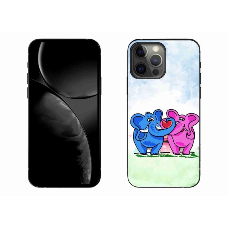Gelový kryt mmCase na mobil iPhone 13 Pro Max 6.7 - zamilovaní sloni