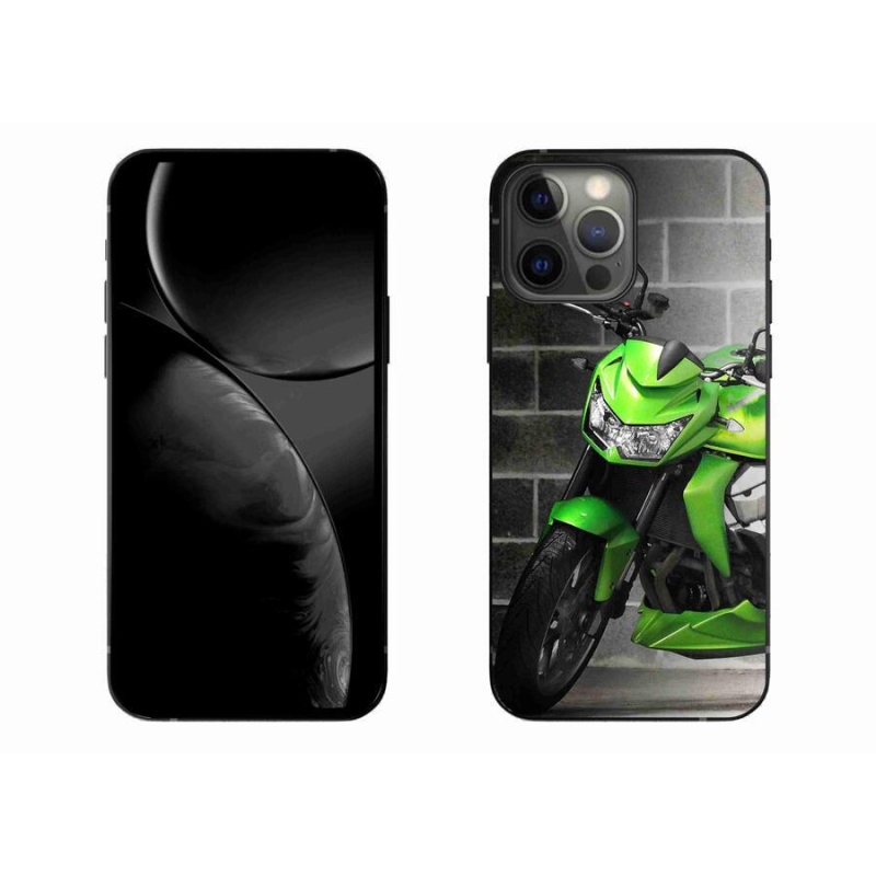 Gelový kryt mmCase na mobil iPhone 13 Pro Max 6.7 - zelená motorka