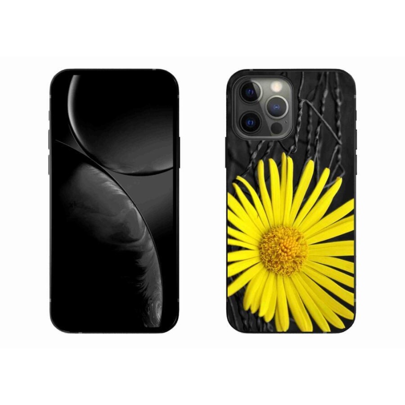 Gelový kryt mmCase na mobil iPhone 13 Pro Max 6.7 - žlutá květina