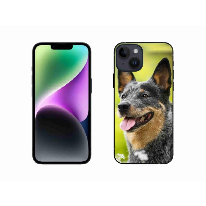 Gelový kryt mmCase na mobil iPhone 14 - australský honácký pes
