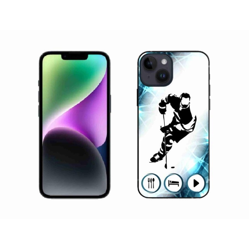 Gelový kryt mmCase na mobil iPhone 14 - hokej 1