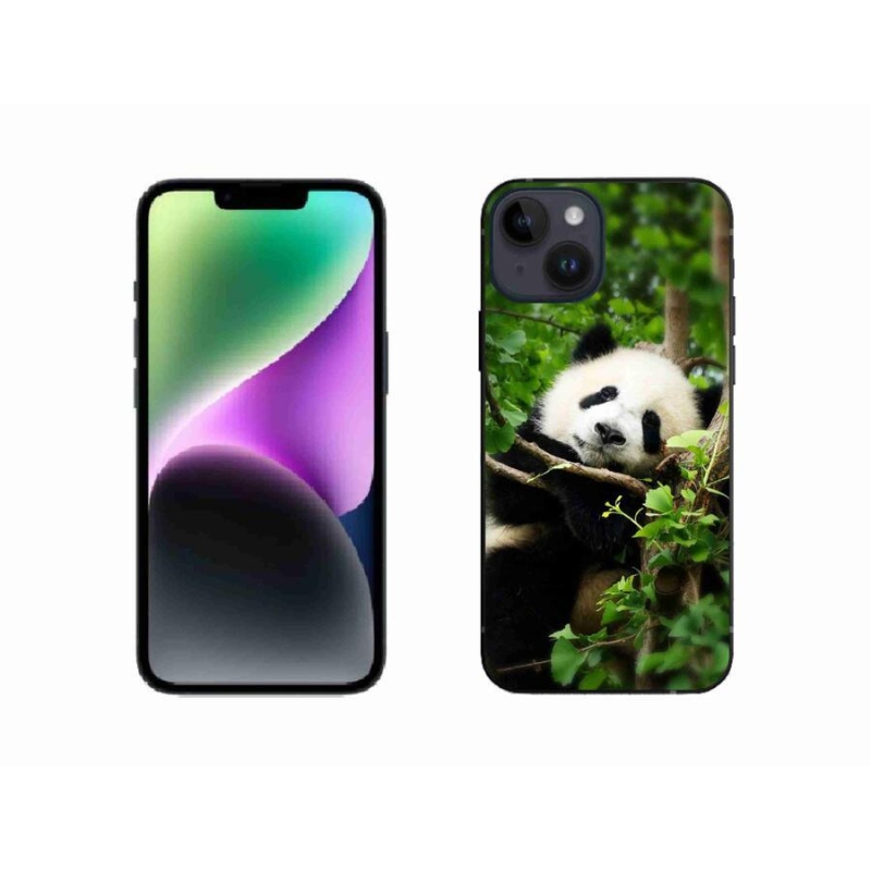 Gelový kryt mmCase na mobil iPhone 14 - panda