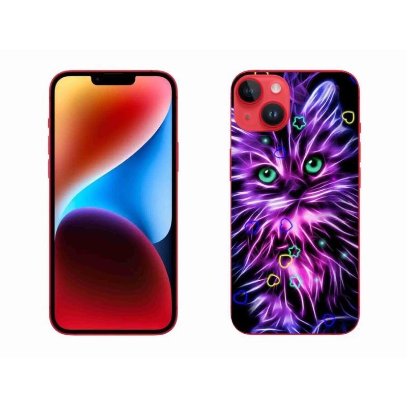 Gelový kryt mmCase na mobil iPhone 14 Plus - abstraktní kočka