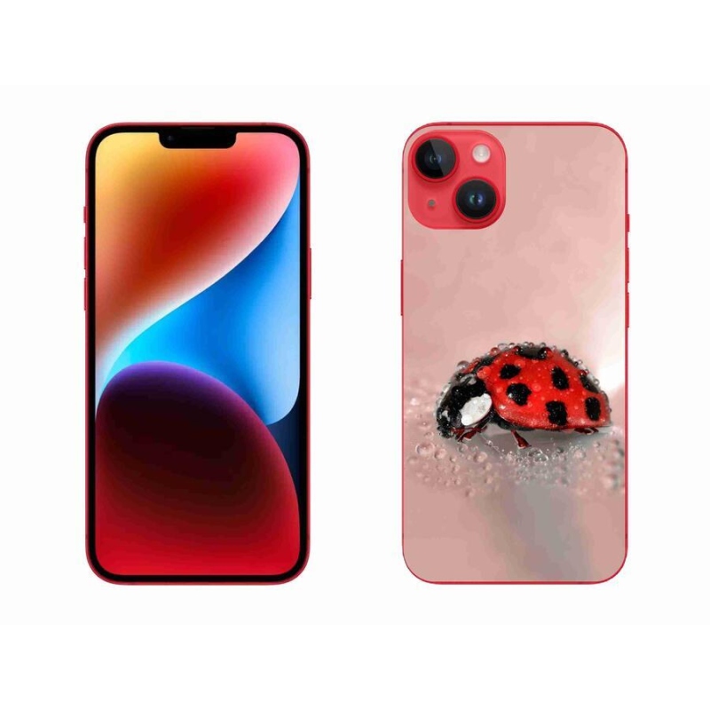 Gelový kryt mmCase na mobil iPhone 14 Plus - beruška