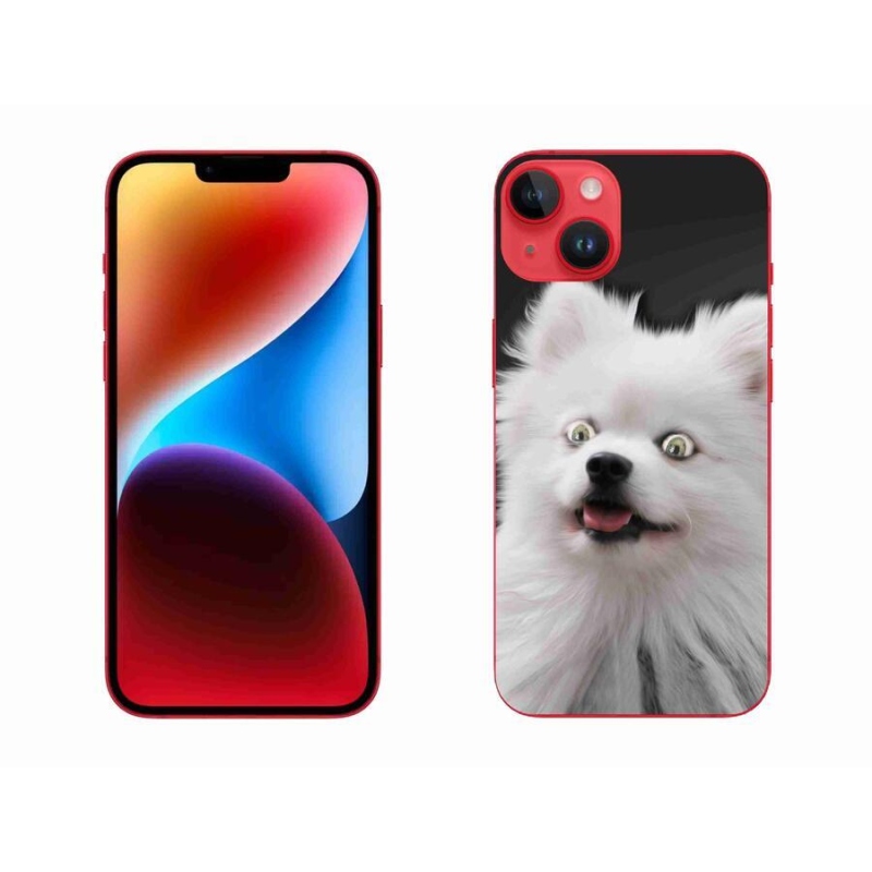 Gelový kryt mmCase na mobil iPhone 14 Plus - bílý špic