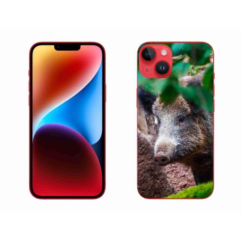 Gelový kryt mmCase na mobil iPhone 14 Plus - divoké prase