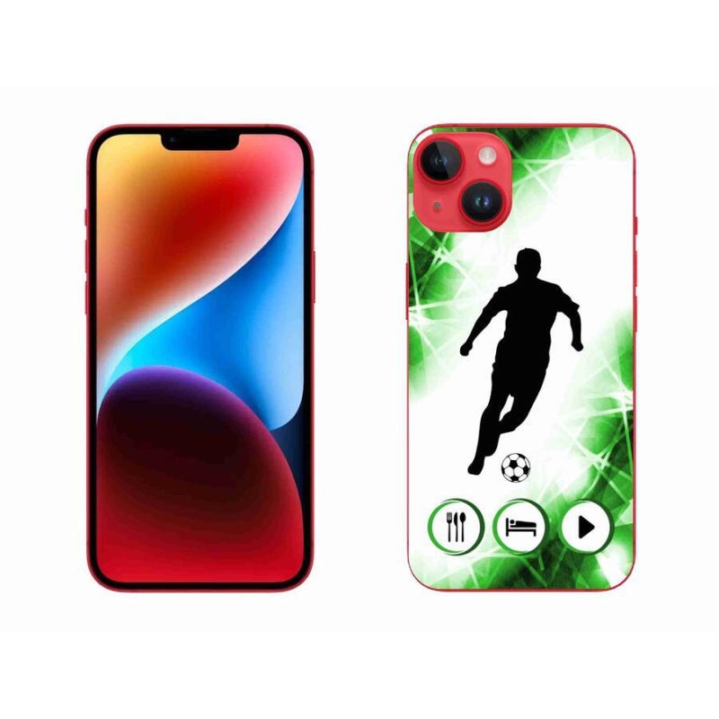 Gelový kryt mmCase na mobil iPhone 14 Plus - fotbalista