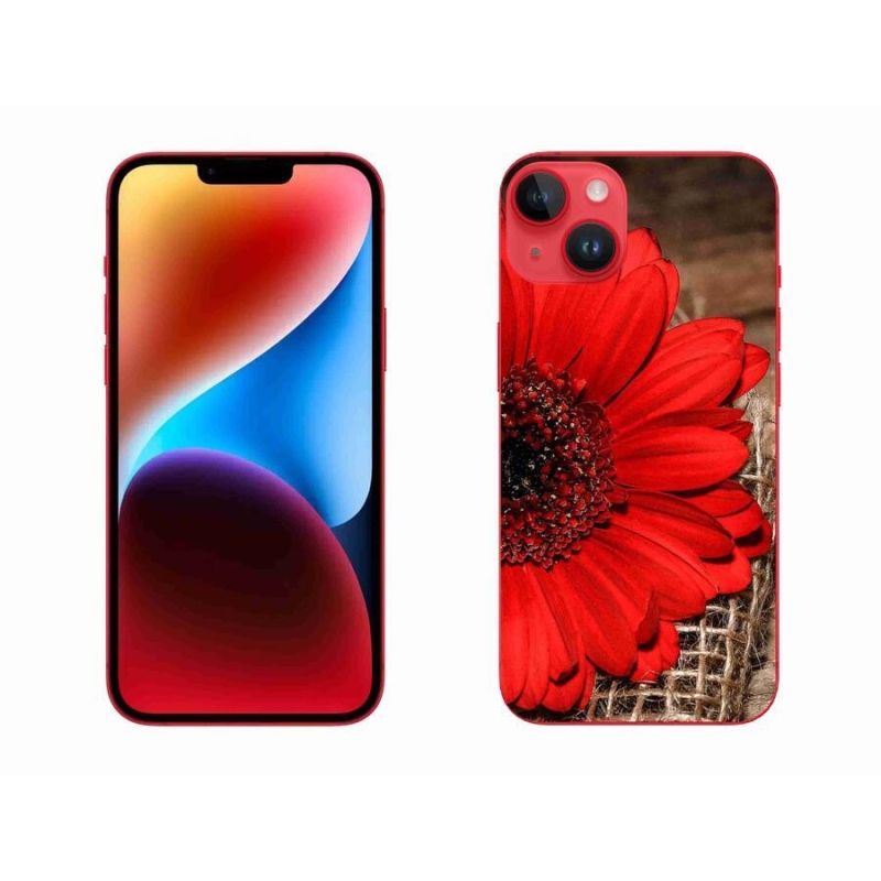 Gelový kryt mmCase na mobil iPhone 14 Plus - gerbera