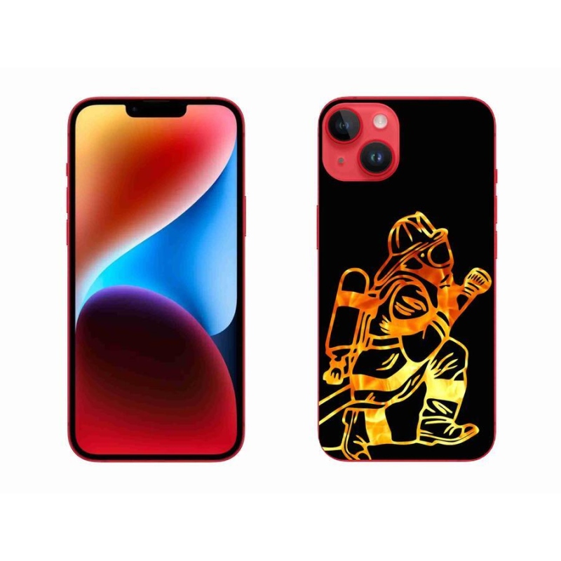 Gelový kryt mmCase na mobil iPhone 14 Plus - hasič 1