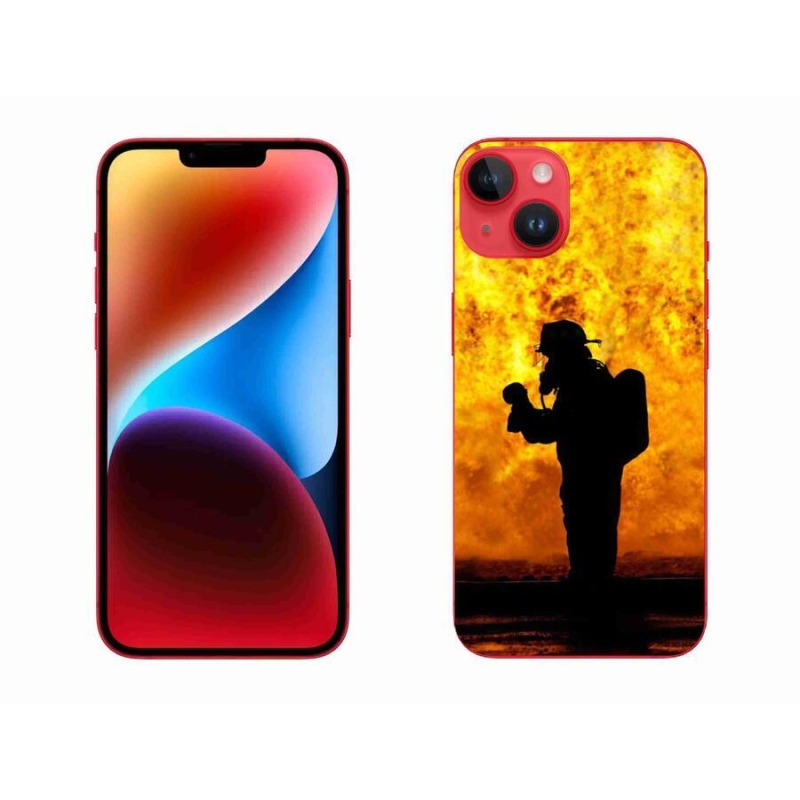 Gelový kryt mmCase na mobil iPhone 14 Plus - hasič
