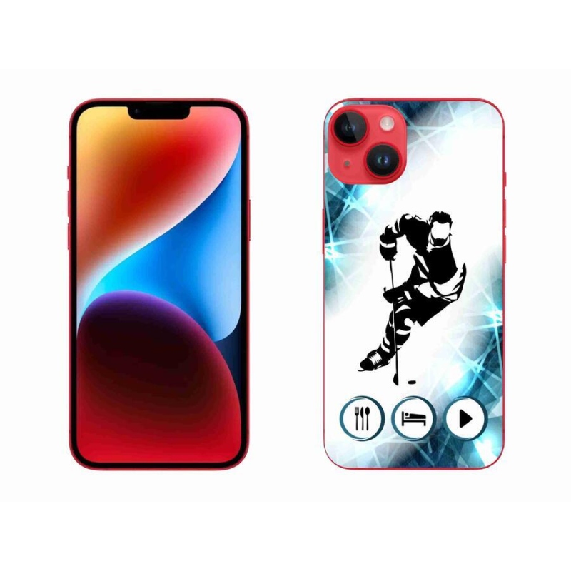 Gelový kryt mmCase na mobil iPhone 14 Plus - hokej 1