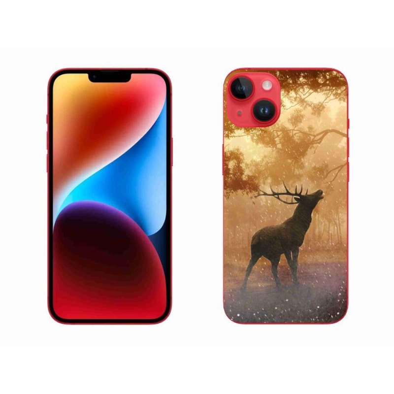 Gelový kryt mmCase na mobil iPhone 14 Plus - jelen v říji