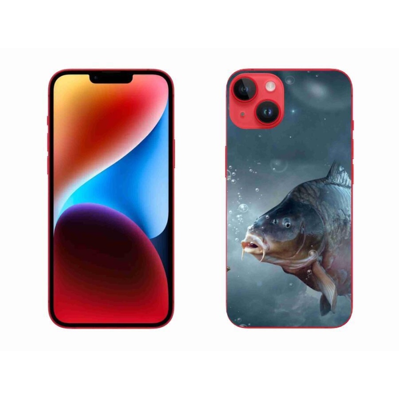 Gelový kryt mmCase na mobil iPhone 14 Plus - kapr a bublinky