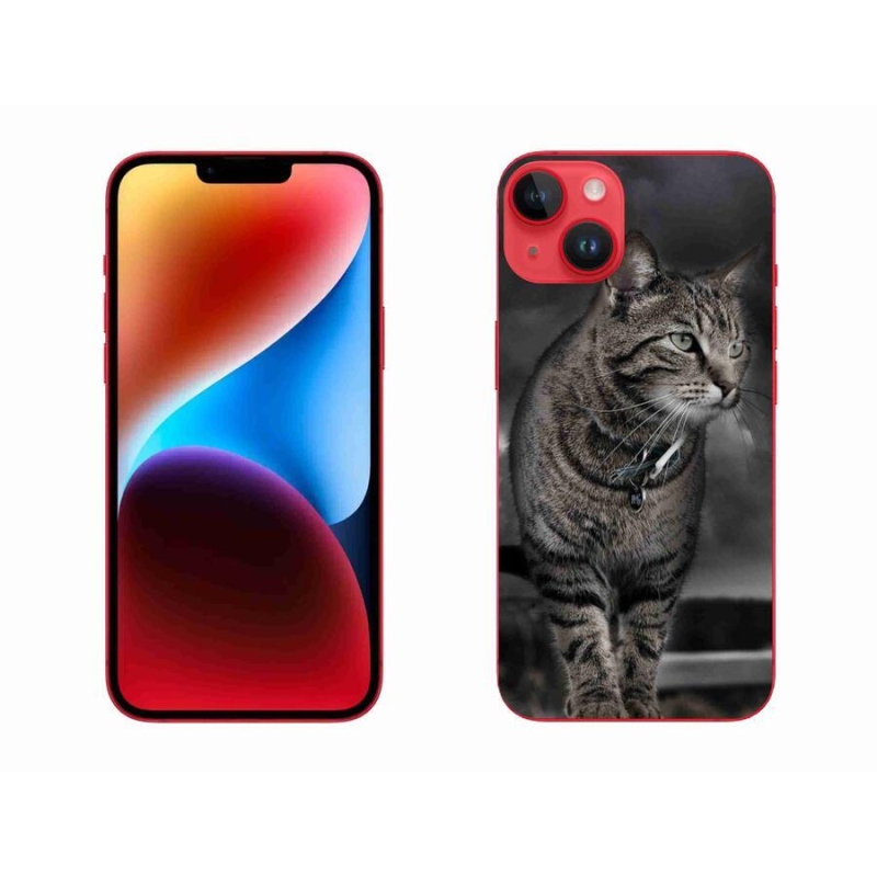Gelový kryt mmCase na mobil iPhone 14 Plus - kočka