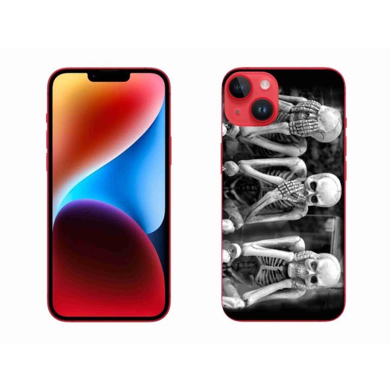 Gelový kryt mmCase na mobil iPhone 14 Plus - kostlivci