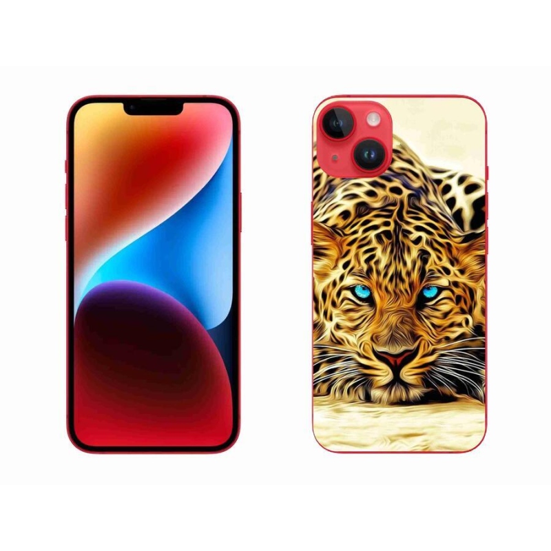 Gelový kryt mmCase na mobil iPhone 14 Plus - kreslený tygr