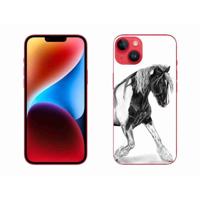 Gelový kryt mmCase na mobil iPhone 14 Plus - kůň