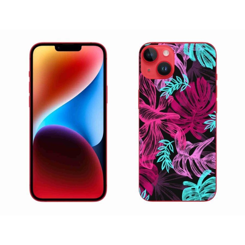 Gelový kryt mmCase na mobil iPhone 14 Plus - květiny 1